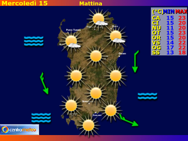 Previsioni del Tempo Sardegna, mappa 2