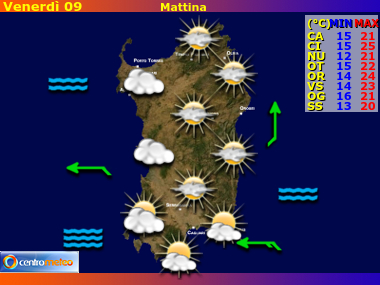 Previsioni del Tempo Sardegna, mappa 4