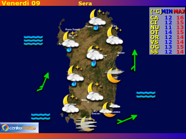 Previsioni del Tempo Sardegna, mappa 3