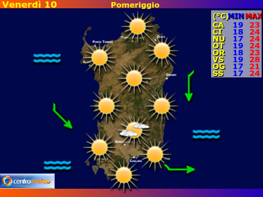 Previsioni del Tempo Sardegna, mappa 2