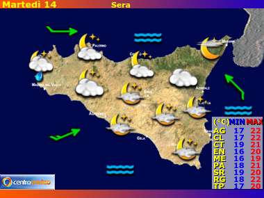 Previsioni del Tempo Sicilia, mappa 1