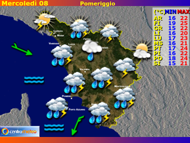 Previsioni del Tempo Toscana, mappa 3