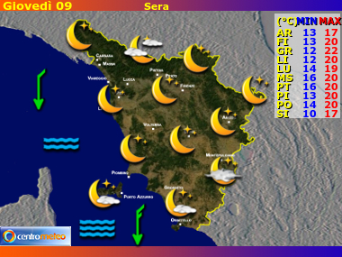 Previsioni del Tempo Toscana, mappa 4