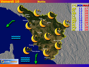 Previsioni del Tempo Toscana, mappa 3
