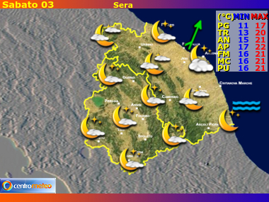 Previsioni del Tempo Marche e Umbria, mappa 4