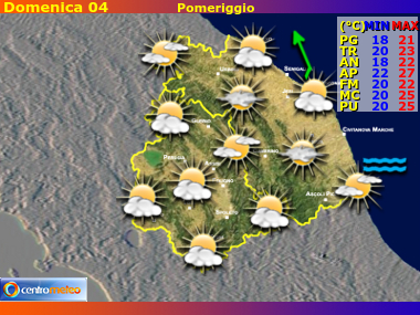 Previsioni del Tempo Marche e Umbria, mappa 3