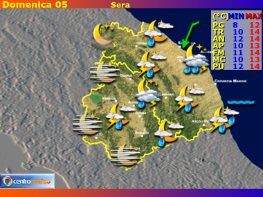 Previsioni del Tempo Marche e Umbria, mappa 3