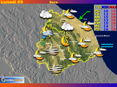 Previsioni del Tempo Marche e Umbria, mappa 4