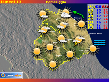 Previsioni del Tempo Marche e Umbria, mappa 3