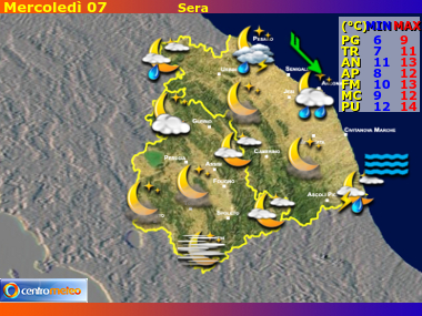 Previsioni del Tempo Marche e Umbria, mappa 4