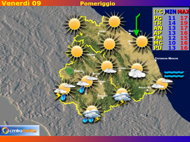 Previsioni del Tempo Marche e Umbria, mappa 3