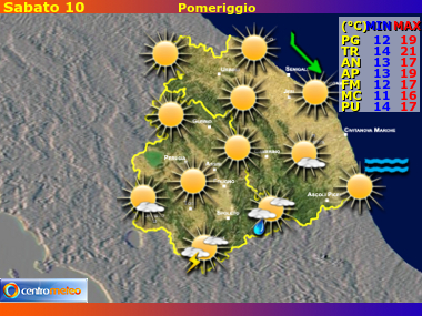 Previsioni del Tempo Marche e Umbria, mappa 3