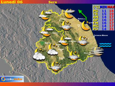 Previsioni del Tempo Marche e Umbria, mappa 4