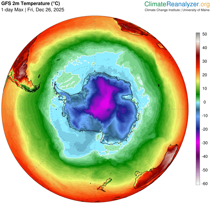 Temperature massime in Antartide