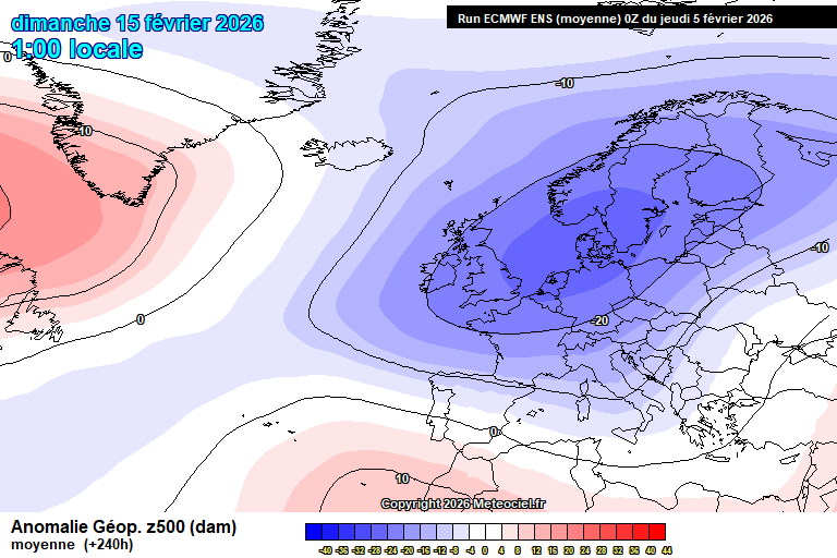 Anomalie attese per metà febbario 2026