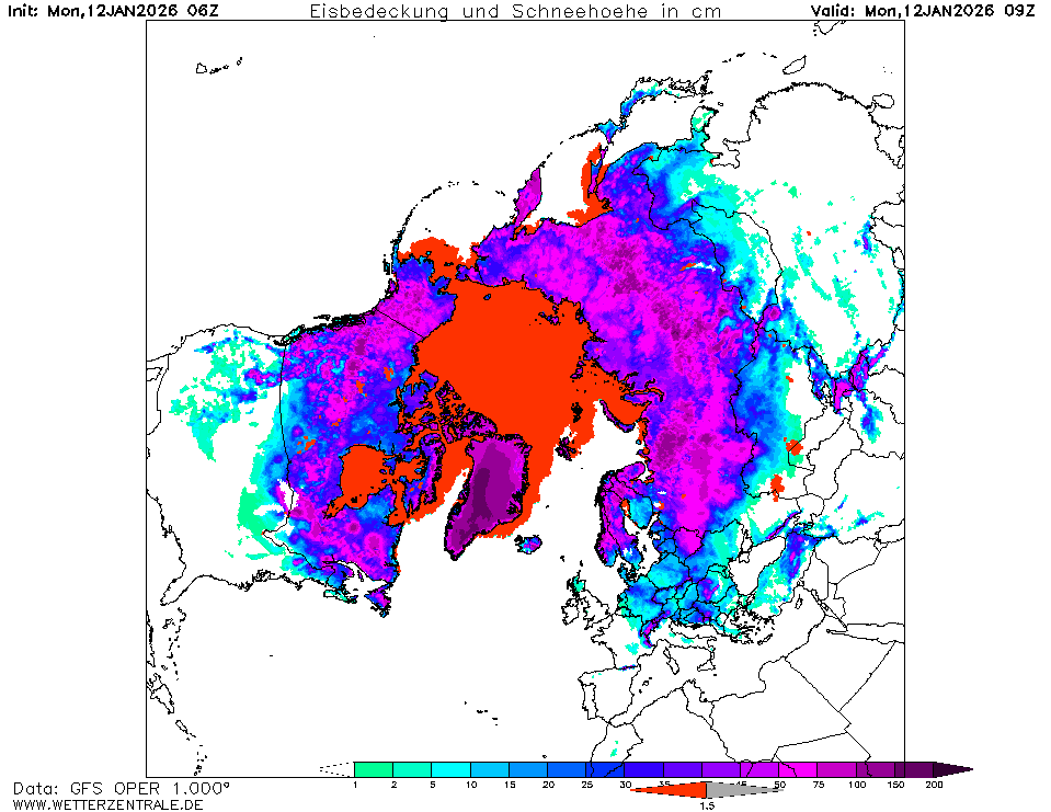 Estensione dello Snowcover in Europa